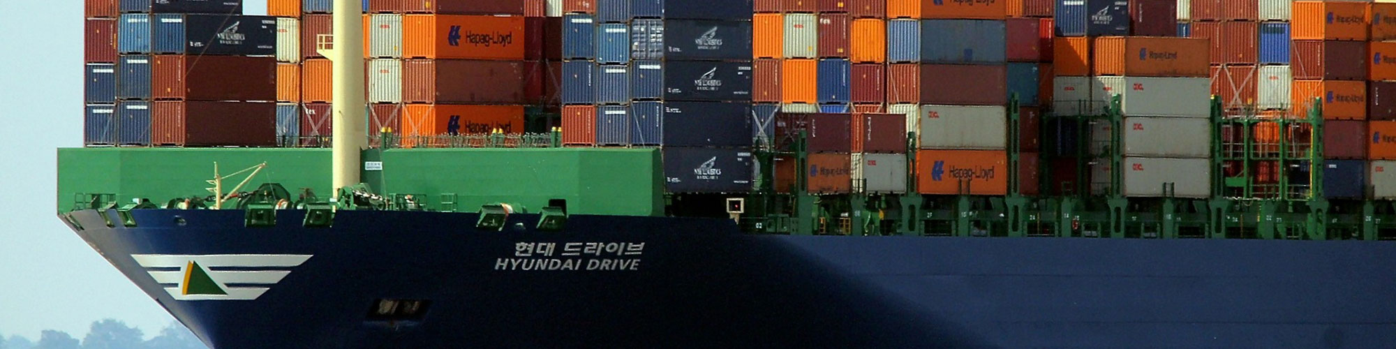 close up of container ship
