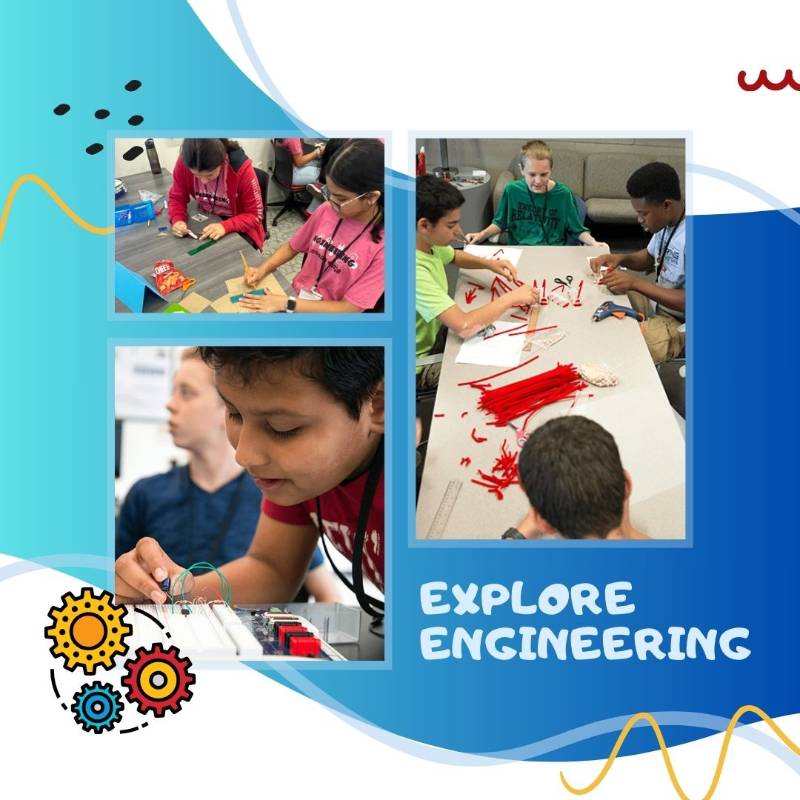 Children doing engineering activities